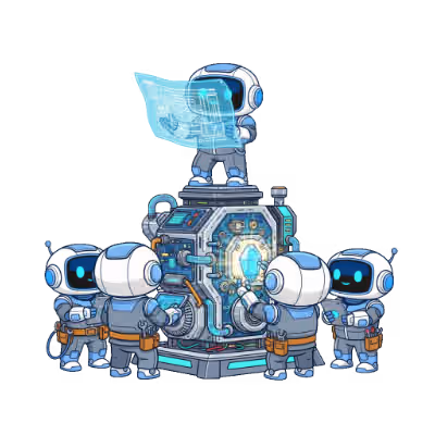 Профессиональное внедрение Битрикс24: робот-архитектор интегрирует модули в цифровую экосистему бизнеса для повышения гармонии и эффективности.